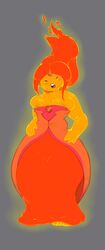 adventure_time areola_slip big_breasts breasts bursting_breasts chubby flame_princess huge_thighs large_breasts mangneto plump wide_hips