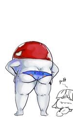 anthro clothes color female interspecies male nude partially_colored penis pokemon shameless tagme testicles voltorb