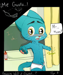 1boy gumball_watterson male_only nicole_watterson solo_male tagme the_amazing_world_of_gumball vanishingpoint