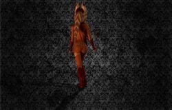 1girls 3d ahsoka_tano ass back_view clone_wars clone_wars_ahsoka_(aged_up) female_focus female_only looking_at_viewer medium_ass nude pose pozerx simple_background skinny solo standing star_wars tagme togruta