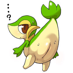... ? brown_eyes color conigliooo female female_only feral frown nude pokemon pokemon_(species) pokemon_bw pussy snivy solo tagme vulva