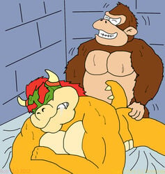 2012 anal anal_sex bob_buffalo bowser color donkey_kong donkey_kong_(series) furry interspecies kong koopa male male_only mario_(series) multiple_boys nintendo no_humans yaoi