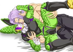 2boys cell_(dragon_ball) cum cum_in_ass cum_inside dragon_ball dragon_ball_z future_trunks gay male male_only perfect_cell trunks_briefs yaoi