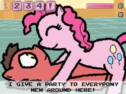 2000s_and_2010s_style big_brian friendship_is_magic my_little_pony original_character pinkie_pie_(mlp) pokehidden straight_hair tagme