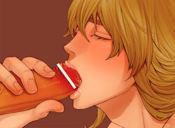 1boy bar_censor barnaby_brooks_jr. fellatio male male_only tagme tiger_and_bunny