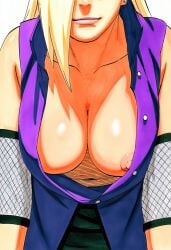 1girls accurate_art_style ai_generated blonde_hair breast_focus breasts breasts_out clothing elbow_pads exposed_breasts female female_focus female_only fishnets flashing flashing_breasts hair_over_one_eye high_resolution ino_yamanaka manga_style masashi_kishimoto_style midriff naruto naruto:_the_last naruto_(series) naruto_shippuden nipple_slip one_breast_out oppai pinup plain_background ponytail presenting presenting_breasts showing_breasts simple_background skirt solo solo_focus uncensored undressing upper_body very_long_hair vest white_background ㅇㅇ