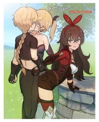 1boy 1boy2girl 1boy2girls 2d 2d_(artwork) 2d_artwork 2girl 2girls 2girls1boy 2girls_1boy 5_fingers accessory aether_(genshin_impact) ahoge amber_(genshin_impact) arm_behind arm_behind_back arm_grab arm_grabbing arms ass ass_job assjob assjob_through_clothes bare_shoulder bare_shoulders behind behind_another belt bent_forward bent_over between_ass between_buttocks between_cheeks between_eyes blonde-haired_female blonde-haired_male blonde_female blonde_hair blonde_hair_female blonde_hair_male blonde_male boobs_covered boots bottomwear braid braided_hair braided_ponytail breasts breasts_covered brown-haired_female brown_bottomwear brown_gloves brown_hair brown_hair_female brown_handwear brown_pants brown_shorts brown_topwear brunette-haired_female brunette_female brunette_hair brunette_hair_female bunny_ear bunny_ears butt_job buttjob buttjob_over_clothes clothed clothed_female clothed_female_clothed_male clothed_human clothed_male clothed_male_clothed_female clothes clothing cock cock_between_ass cock_bulge cock_on_ass cock_on_butt color colored commission commission_art dialog dialogue dick dick_between_ass dick_bulge dick_on_ass dick_on_butt english english_commentary english_dialogue english_language english_subtitles english_text exclamation exclamation_mark exclamation_point eye_patch eyepatch eyes eyes_open eyewear facing facing_another facing_back fake_bunny_ears female female/female/male female_human female_humans females ffm ffm_threesome fingers fingers_interlocked fischl_(genshin_impact) fully_clothed fully_clothed_female fully_clothed_male genshin_impact gloves goggles goggles_around_neck grabbing grabbing_another’s_arm grabbing_another’s_wrist grabbing_arm grabbing_from_behind grabbing_wrist grass grass_field hair hair_accessory hair_between_eyes hair_ornament hair_ribbon hand_hold hand_holding hand_on_another’s_arm hand_on_another’s_wrist hand_on_arm hand_on_wrist handhold hands handwear headband headgear headwear heterosexual heterosexual_female heterosexual_threesome holding holding_another holding_another’s_arm holding_another’s_wrist holding_arm holding_hand holding_hands holding_wrist hoyoverse human human_female human_females humans interlocked_fingers kiss_on_lips kissing leggings legs legwear light light-skinned_female light-skinned_male light_body light_skin light_skin_female light_skin_male light_skinned light_skinned_female light_skinned_male long-haired_female long-haired_male long_hair long_hair_female long_hair_male long_haired looking_at_another looking_at_partner looking_back looking_back_at_another looking_back_at_partner male male/female/female male_protagonist medium_ass medium_butt mihoyo mouth multiple_females multiple_girls open_eyes open_mouth outdoor outdoors outside penis penis_between_ass penis_bulge penis_on_ass penis_on_butt png red_accessory red_clothes red_headband red_headgear red_headwear red_ribbon red_stockings ribbon ribbon_in_hair shoulders speaking standing standing_position straight talking talking_to_another talking_to_partner text thigh_boots thigh_high_boots thigh_high_stockings thigh_highs thighhigh_boots thighhigh_stockings thighhighs threesome touching touching_another touching_arm trio twintails twintails_(disambiguation) twintails_(hairstyle) valenthania white_boots white_eyepatch