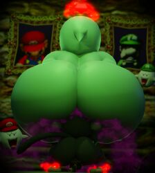 2boys 3d ass balls ballsack big_ass big_butt boo_(mario) crown doommusk facesitting fart fart_cloud fart_fetish farting farting_in_face farting_on_another fat_ass fat_butt ghost headwear huge_ass huge_butt king king_boo lire_(doommusk) looking_back luigi luigi's_mansion male male/male male_fart mario_(series) monkey naked nintendo no_sex nude penis purple_fart purple_fart_cloud royalty sitting sitting_on_face sitting_on_person size_difference spirit tail talking thick_thighs white_body
