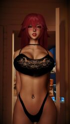 yae miko from genshin impact by crashbanditkut