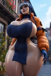 3d ai_generated apex_legends big_ass big_breasts blue_eyes blue_eyes_female female girl1 ravenomega sexy_body sexy_woman tagme video wattson_(apex_legends)