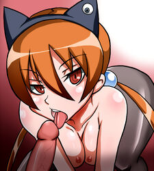 alisa_southerncross animal_ears arisa_southerncross blush breasts cat_ears censored keroro_gunsou licking penis tom_sabini