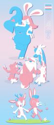 ambiguous_gender anthro asinus bear canid canine canis deer domestic_dog donkey elephant elephantid equid equine female female/female frolicking giraffe giraffid group hand_holding hi_res hormone_replacement_therapy hug intersex intersex/female intersex/intersex intersex/male intersex_(lore) irradiatedpiratebooty kissing lagomorph leporid lgbt_pride male male/female male/male mammal mastectomy_scar nonbinary_(lore) pride_colors proboscidean rabbit scar smile t4t trans_(lore) trans_man_(lore) trans_woman_(lore) transgender_pride_colors