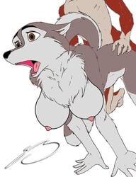 aleu anthro balto_(film) breasts canine doggy_style female from_behind incest kodi male open_mouth roary teeth tongue tuft