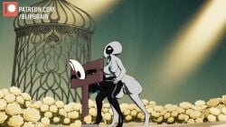 3d 3d_animation animated animation animation_loop big_breasts big_penis black_body blipbrain blue_nipples cage forced forced_sex futa futa_domination futa_on_female futa_penis futa_rape futa_with_female futanari hollow_knight hollow_knight:_silksong hornet_(hollow_knight) lace_(hollow_knight) light_rays pillory pillory_stocks rape_slave raped_by_futa raped_female sex_slave silksong slave slave_girl white_body