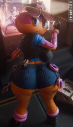 1girls 2026 3d 3d_animation ass breasts butt_focus constable_sprinkle dialogue donut epic_games female female_only fortnite hi_res looking_at_viewer medium_ass medium_breasts medium_butt nude nude_female object_head police police_hat police_uniform police_woman policewoman shoes solo solo_female solo_focus sunglasses superhentaimaster9000 twitter_username