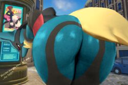 female lucario from nintendo by roussil97
