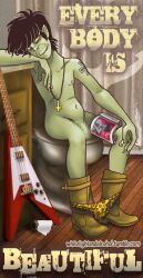 censored_penis cigarette_in_hand deviantart gorillaz middle_aged_male murdoc_niccals naked_male potbelly sitting_on_toilet whitelightandalcohol