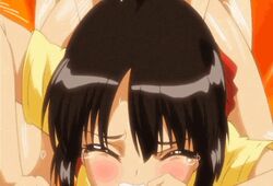 alignment_you!_you! anal anal_sex animated ass bent_over big_ass big_breasts black_hair blush bounce breasts closed_eyes doggy_style female from_behind futa_on_female futadom futanari gif huge_breasts intersex large_breasts lowres sakurako_(alignment_you!_you!) sex sweat takahashi_naoko wet