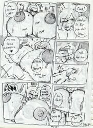 anthro areola avian big_areola big_breasts big_nipples bird blush blush_lines bodily_fluids breast_play breasts comic cum cum_on_breasts dialogue ejaculation english_text eulipotyphlan facial_hair female galliform genital_fluids genitals goatee gunslingeratticus hedgehog hi_res huge_breasts la_pavita_pechugona male male/female mammal markings mole_(marking) mole_on_breast nipples nude nude_anthro nude_female nude_male pavita_pechugona penis phasianid plapping profanity sex spanish_text speech_bubble steve-o text thought thought_bubble thoughts titjob traditional_media_(artwork) turkey