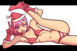 natsuki (doki doki literature club) from christmas by nijuhinaa