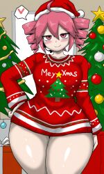 1girls ai_generated blush blushing blushing_at_viewer blushing_female breasts christmas christmas_clothing christmas_decorations christmas_outfit christmas_present christmas_sweater christmas_tree chubby chubby_female chubby_hips chubby_legs chubby_thighs enigi09 fat_hips fat_thighs fuck_me_eyes gift hand_on_hip heart_symbol hips horny horny_face horny_female horny_girl inviting inviting_to_fuck inviting_to_sex kasane_teto kasane_teto_(sv) legs merry_chrisrmas no_panties no_pants present santa_hat seducing seducing_viewer seductive seductive_eyes sexy sexy_pose smiling smiling_at_viewer sweater sweater_only teto thighs thighs_together titties utau vocaloid wants_to_be_fucked wants_to_fuck