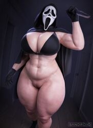 1girls 3d 3d_(artwork) amber_freeman_(scream) ass big_ass big_breasts big_thighs bikini black_boots boots bottomless bra breasts breasts_bigger_than_head exposed exposed_pussy female ghostface gigantic_ass gigantic_breasts gigantic_thighs halloween huge_ass huge_breasts huge_thighs hyper hyper_ass hyper_breasts hyper_thighs knife large_breasts mask masked masked_female muscular muscular_female no_panties puffy_pussy pussy sandreiio scream_(franchise) tagme thick_thighs thighhigh_boots thighs unrealistic_proportions