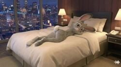3d ai_generated animated anniversary ass bed bedroom bedroom_eyes bouncing_ass bubble_ass bubble_butt bunny bunny_ears bunny_girl bunny_tail butt_crack feet female female_only fur furry furry_female hotel_room inviting_to_sex judy_hopps laying_down laying_on_bed laying_on_stomach legs no_bra no_panties no_underwear nude nude_female rabbit tagme video zootopia zootopia_2