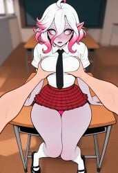 ai_generated briar_(league_of_legends) classroom fondling groping groping_breasts league_of_legends looking_down panty_peek questionable_consent school_uniform schoolgirl sexy sexy_body sexy_clothing sexy_female skirt suprised thick_thighs