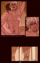 comic dragon_age_2 fenris_(dragon_age) gay hawke male male_only millilicious multiple_boys tagme tattoo yaoi