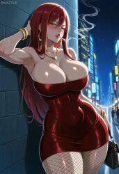 erza scarlet from fairy tail by snazzdaz