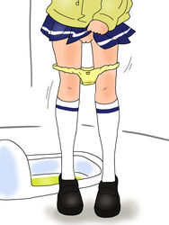 clothing female female_focus female_only footwear implied_pee kneehighs kneesocks legwear panties panties_down panty_pull peeing peeing_into_toilet pretty_cure purplepixies pussy school_uniform schoolgirl shaved_pussy skirt skirt_lift smile_precure solo solo_female solo_focus squat_toilet toilet toilet_pee toilet_use uncensored urine urine_stain voyeur vulva wet_panties yayoi_kise young