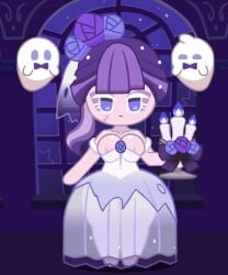 1girls 2boys 5:6 animated anthro anthrofied blackberry_cookie bouncing_breasts bowtie breasts breasts_bouncing candle cookie_run cookie_run:_tower_of_adventures dress eyebrows eyelashes female fire ghastly_bride_(blackberry_cookie) ghost halloween holding holding_object humanoid looking_at_viewer loop looping_animation male male/female neck night night_sky nipples nipples_visible_through_clothing pangotime purple_eyes purple_hair scar scar_on_face shorter_than_10_seconds smile smile_at_viewer smiley_face sound star starry_sky tagme thick thick_legs thick_thighs thighs thighs_large vertical_video video video_game video_game_character video_games voice white_eyebrows white_eyelashes window window_background