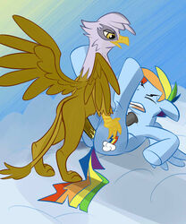 friendship_is_magic gilda gilda_(mlp) my_little_pony rainbow_dash_(mlp) rule_63 smooth_skin writtenwaiver