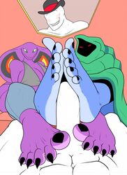 abriika arbok cobra fangs female foot_fetish footjob male mr._canvas_(mr_canvas) nintendo original_character penis pokemon pov reptile scalie sebrina_arbok snake zp92