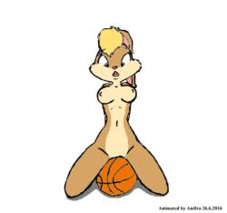 animated anthro antira basketball bouncing breasts clitoris female furry lagomorph lola_bunny looney_tunes mammal masturbation moan nipples pussy rabbit solo space_jam spread_legs spreading warner_brothers