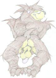 anthro ass balls erection fur furry hopelesshighschool humanoid_penis looking_at_viewer looking_back looney_tunes male male_only mammal marsupial nude penis presenting smooth_fur solo tasmanian_devil tasmanian_devil_(looney_tunes)