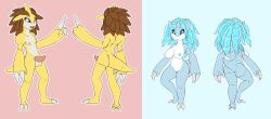 absurd_res alice_(theassumingmage) alolan_form alolan_sandslash anthro ass blue_body blue_eyes blue_nipples breasts claws duo female generation_1_pokemon genitals hi_res ice ice_hair looking_at_viewer male male/female mammal nintendo nipples nude pangolin penis pokemon pokemon_(species) pose pussy regional_form_(pokemon) sandslash slash_(ayche) spines standing tapering_penis video_games white_body white_skin yellow_body zody300