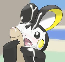 color cum day emolga feral fur human interspecies male nude outdoors penis pokemon pokephilia size_difference tagme wink