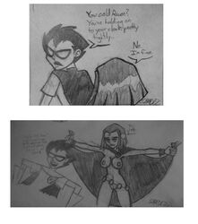 dc dc_comics dcau dick_grayson female human male raven_(dc) robin_(dc) robin_(dick_grayson) shadez straight tagme teen_titans