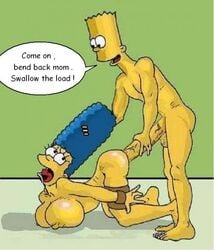 bart_simpson bound breasts color female human incest insertion lowres male marge_simpson nipples nude penis sex side_view straight tagme the_fear the_simpsons