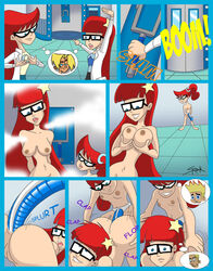 cartoon_network clothing comic female gil_nexdor glasses hugh_test incest johnny_test johnny_test_(series) mary_test selrock sex_toy siblings sister sisters straight_hair strap-on susan_test test_twins twincest twins yuri