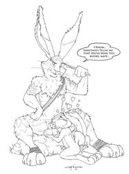 2012 2boys boner bunnymund crossover dreamworks e._b. easter_bunny easter_bunny_(rise_of_the_guardians) erection furry furry_only gay hop_(film) illumination_entertainment male male_only monochrome multiple_males no_humans paramount_pictures penis rabbit rise_of_the_guardians sketch sn testicles uncolored universal_studios yaoi