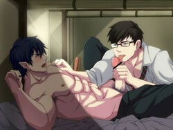 ao_no_exorcist brother gay incest male male_only okumura_rin okumura_yukio tagme twincest twins yaoi