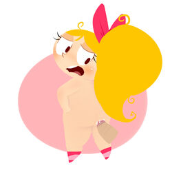 1girls blonde_hair disembodied_penis full_body hetero high_ponytail long_hair looking_back nude_female penis socks_only sparkles_and_gloom sparkles_charming standing tagme thegalen viewed_from_behind