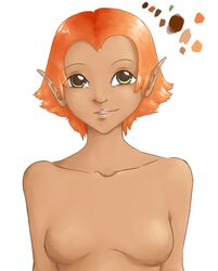 1girls artemis_fowl breasts casual_nudity elf_ears fair_skin female female_only green_eyes holly_short literature naked no_nipples nude orange_hair pale-skinned_female pale_skin pointy_chin pointy_ears red_hair redhead tagme