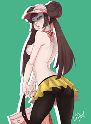 blue_eyes brown_hair female female_only human leperv pantyhose pokemon pokemon_bw2 rosa_(pokemon) solo