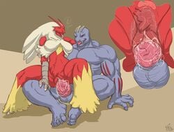 biceps big_penis blaziken bodybuilder female huge_cock machoke male muscles nippleless_male pecs penis pokemon pokemon_(species) serratus_anterior straight vaginal_penetration