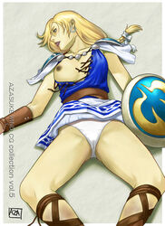 azasuke blonde_hair defeated female female_only human long_hair milf solo sophitia_alexandra soul_calibur tagme