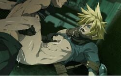 animated blackmonkey_pro cloud_strife fan_animated final_fantasy final_fantasy_vii gay male male_only yaoi zack_fair