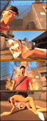 1boy 1girls anal anthro biting_finger crossover doggy_style female fire flames fur furry garry's_mod human inviting inviting_to_sex lola_bunny looney_tunes male rabbit size_difference space_jam straight stupid_looking team_fortress_2 teasing weird_face